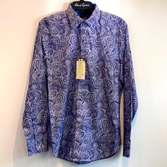 Robert Graham Other - NEW Robert Graham Navy Paisley Shirt